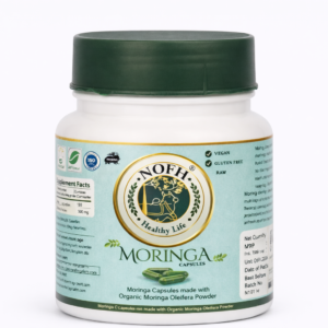NOFH Moringa Capsules 500mg – 120 Pack | Certified Organic | Superfood | Plant-Based Wellness Supplement